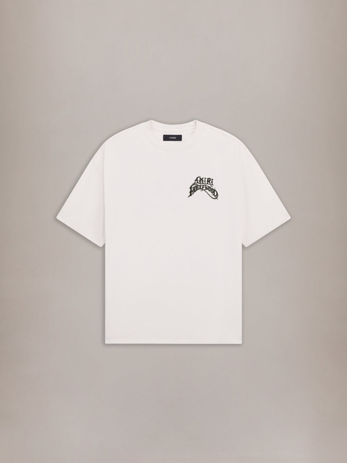 AMIRI HOLLYWOOD LIGHTWEIGHT JERSEY SKATE TEE - Ivory