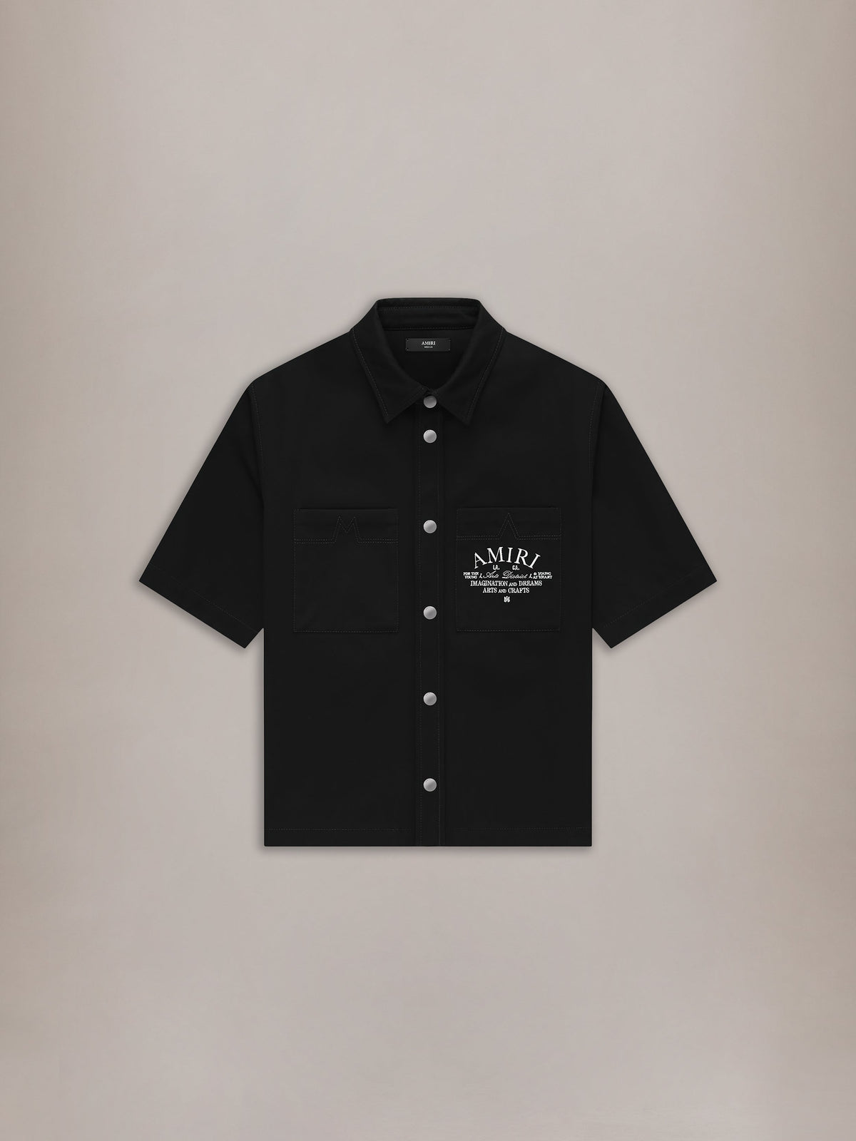 AMIRI ARTS DISTRICT CAMP SHIRT - BLACK