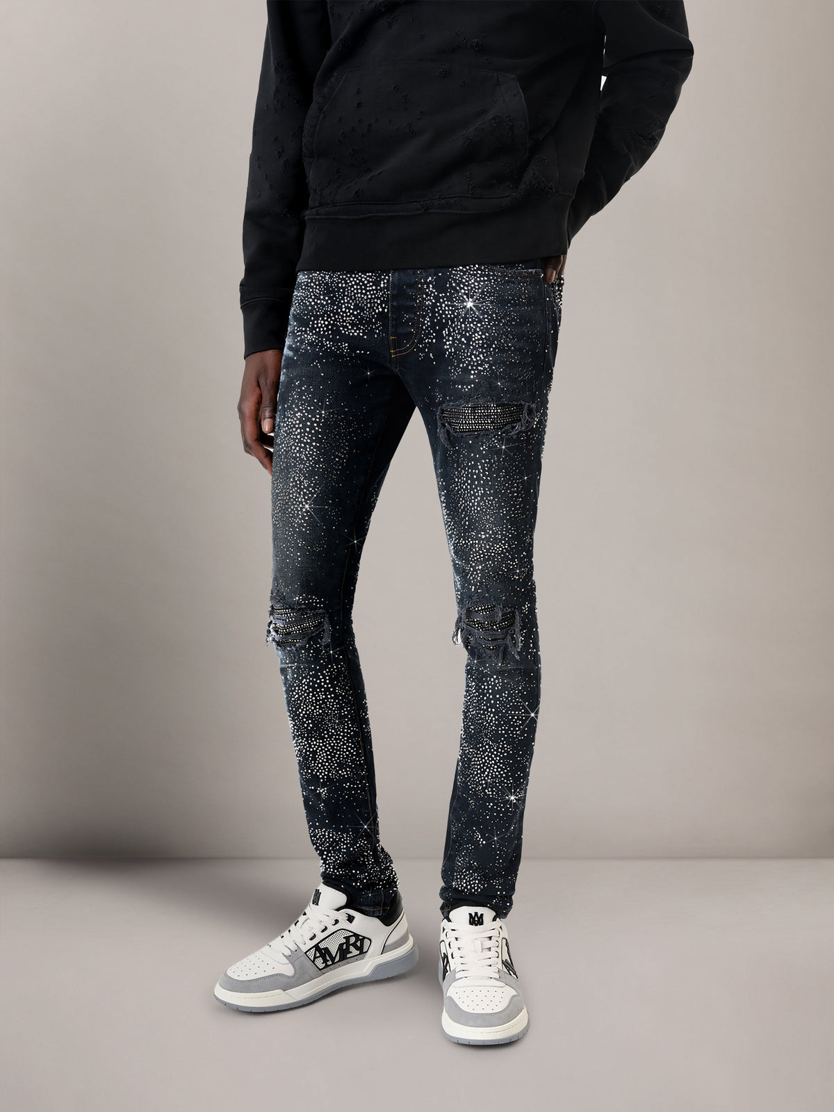 ALL OVER CRYSTAL MX1 JEAN - Midnight Indigo view 4