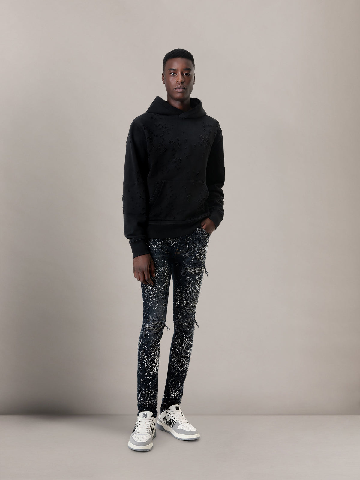 ALL OVER CRYSTAL MX1 JEAN - Midnight Indigo view 2