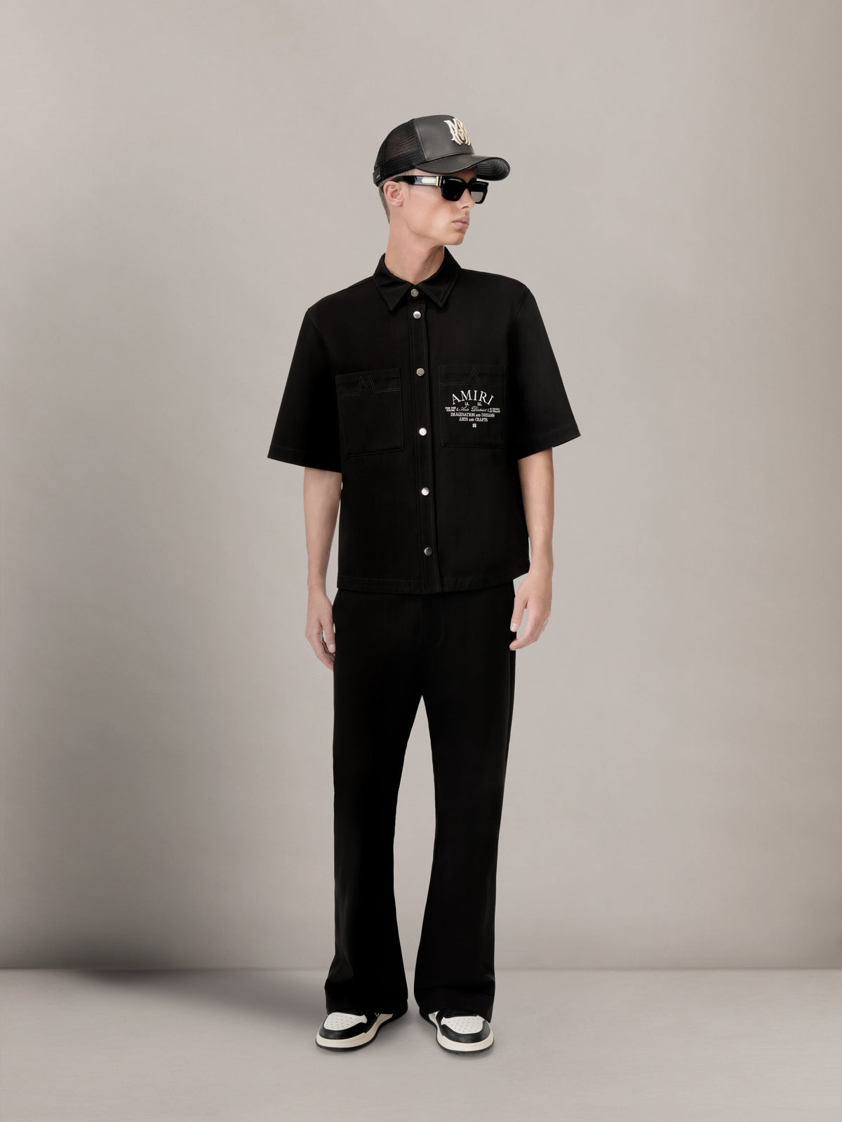 AMIRI ARTS DISTRICT CAMP SHIRT - BLACK view 2