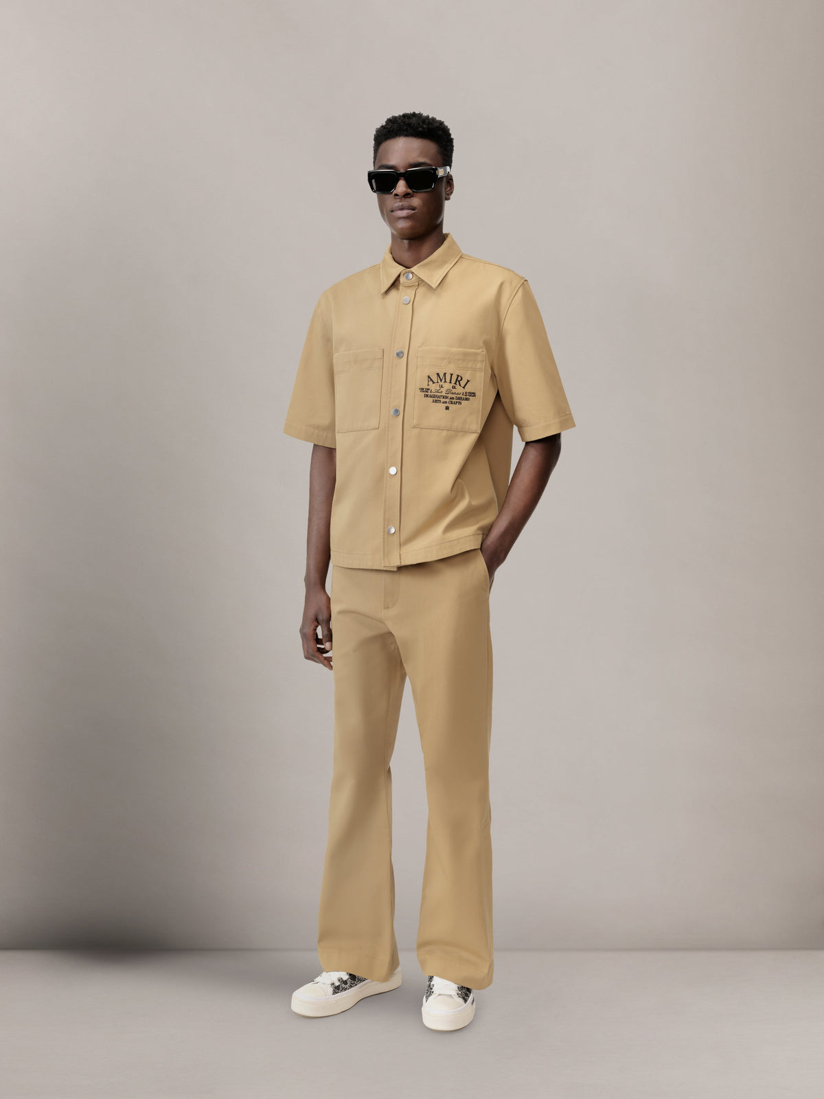 AMIRI ARTS DISTRICT CAMP SHIRT - SEPIA TINT view 2