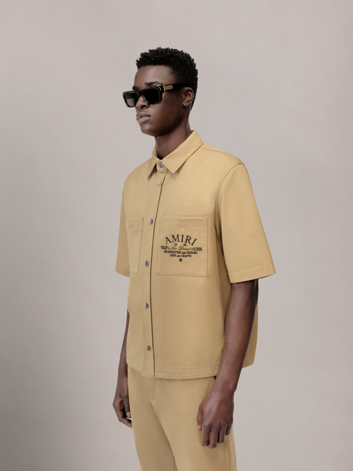 AMIRI ARTS DISTRICT CAMP SHIRT - SEPIA TINT view 4