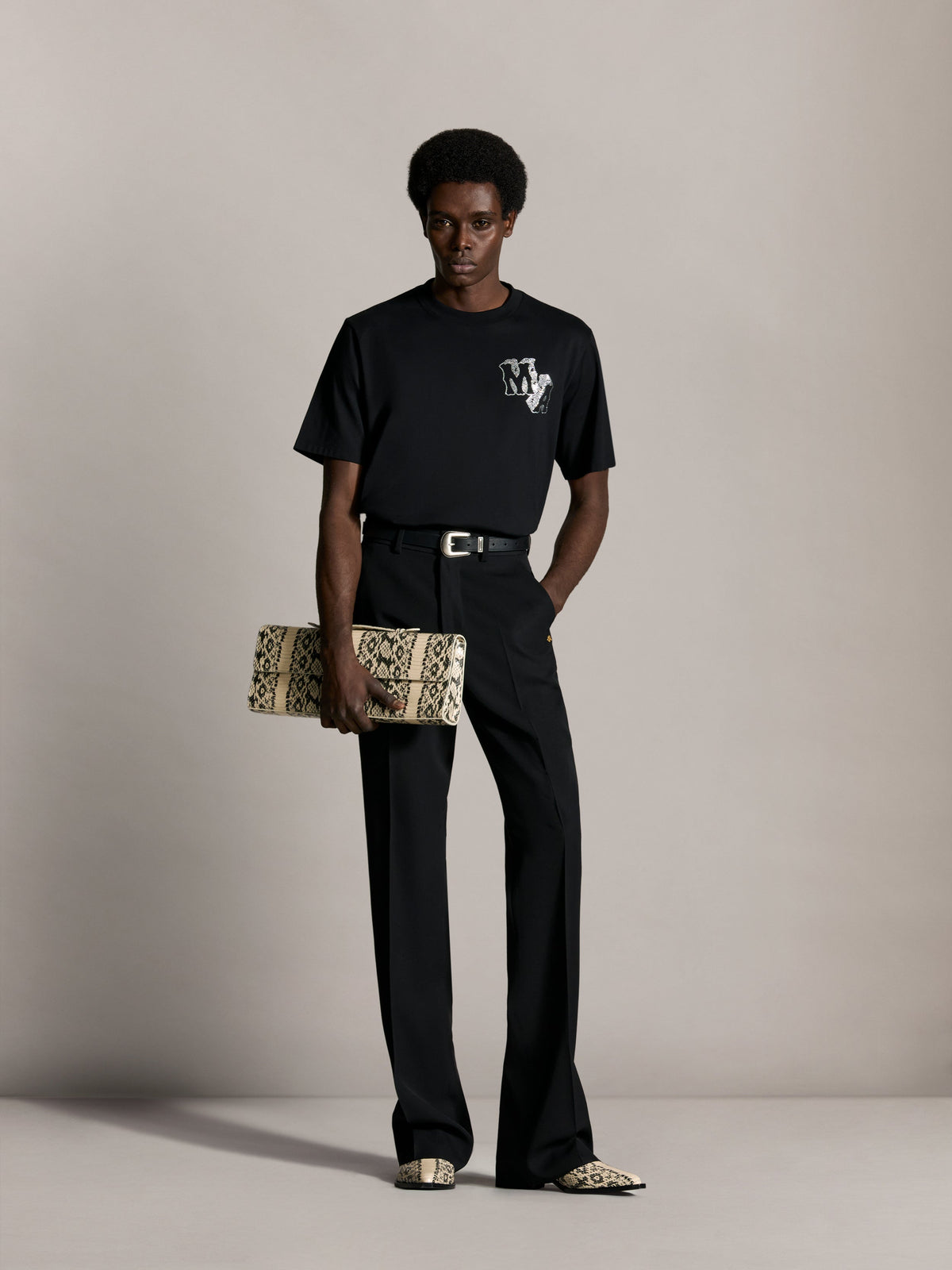 AMIRI BLOCK LETTER TEE - Black view 2