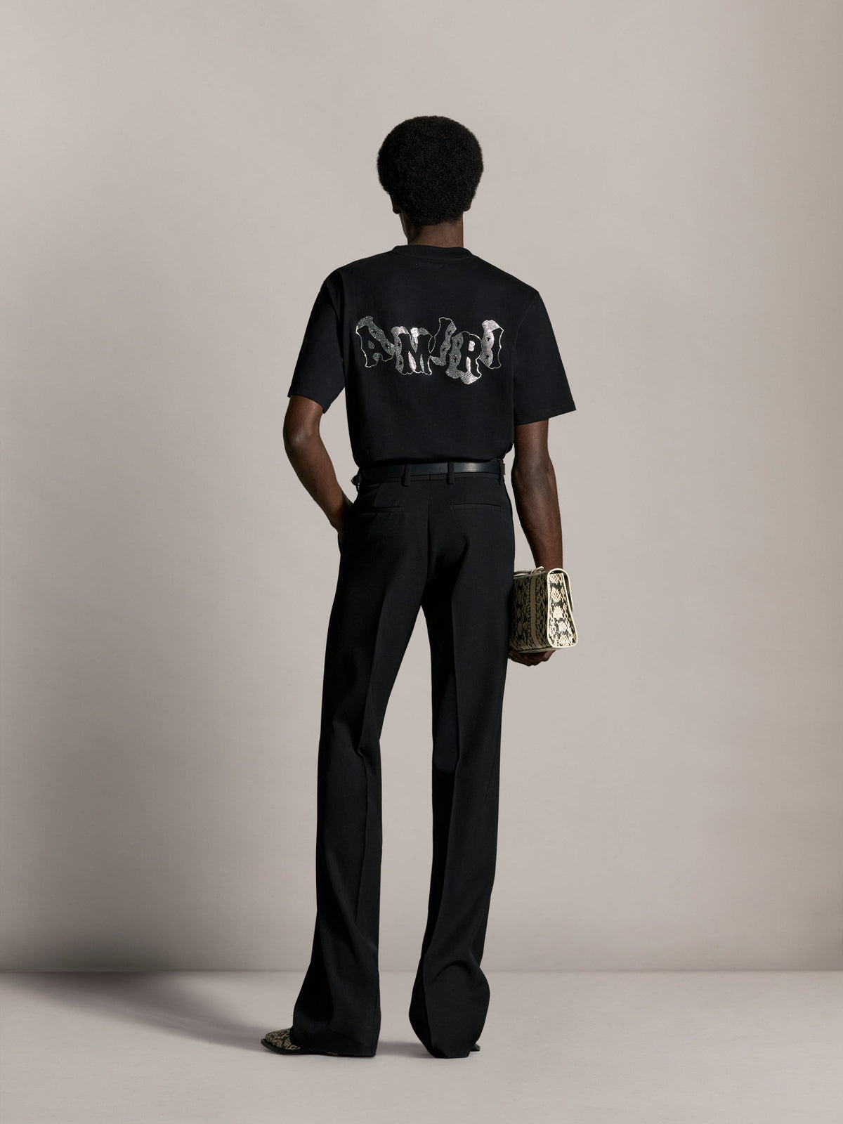 AMIRI BLOCK LETTER TEE - Black view 4
