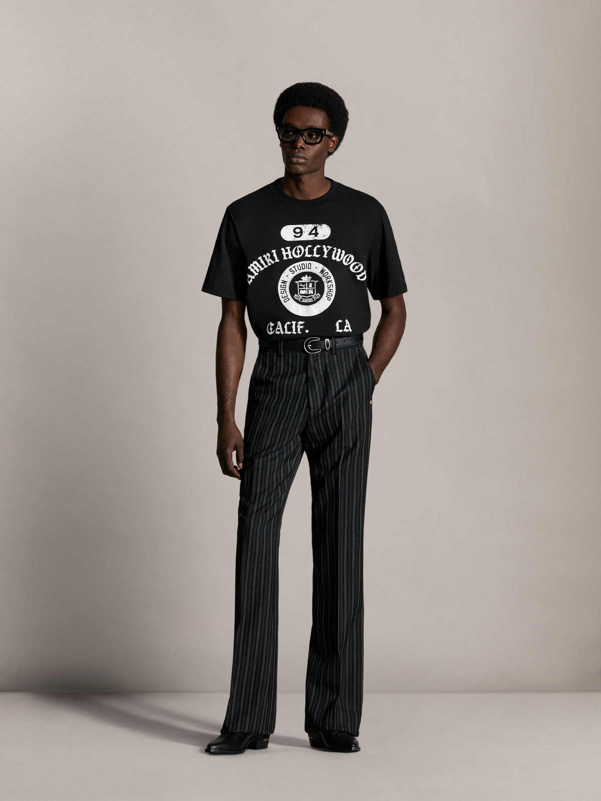 AMIRI COLLEGIATE BOX TEE - Black view 2