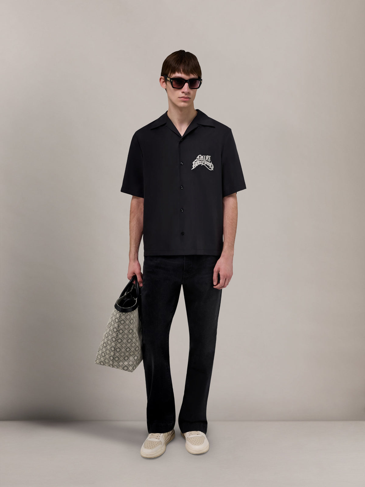AMIRI HOLLYWOOD CAMP SHIRT - Black view 2