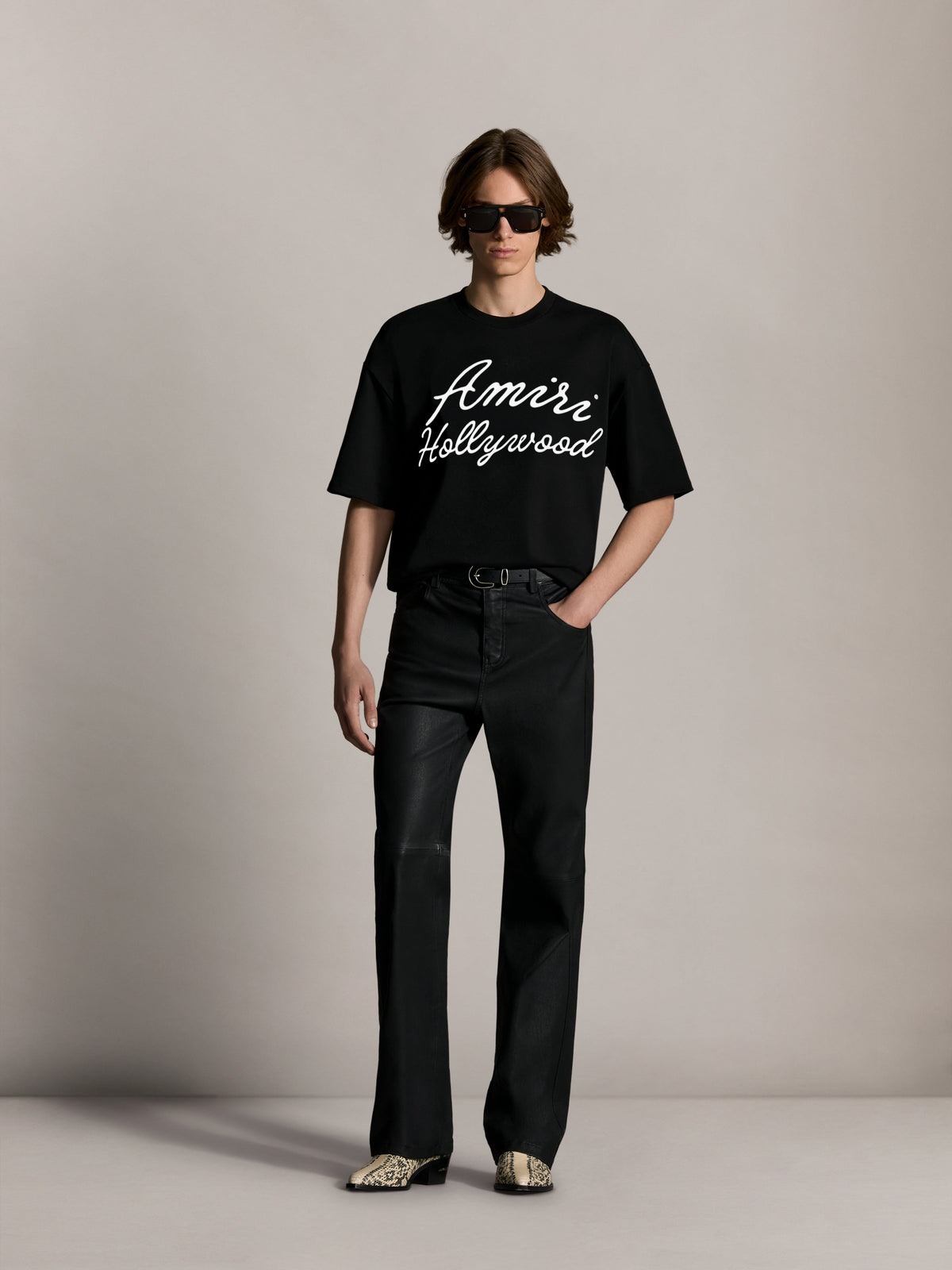 AMIRI HOLLYWOOD OVERSIZED TEE - Black view 2