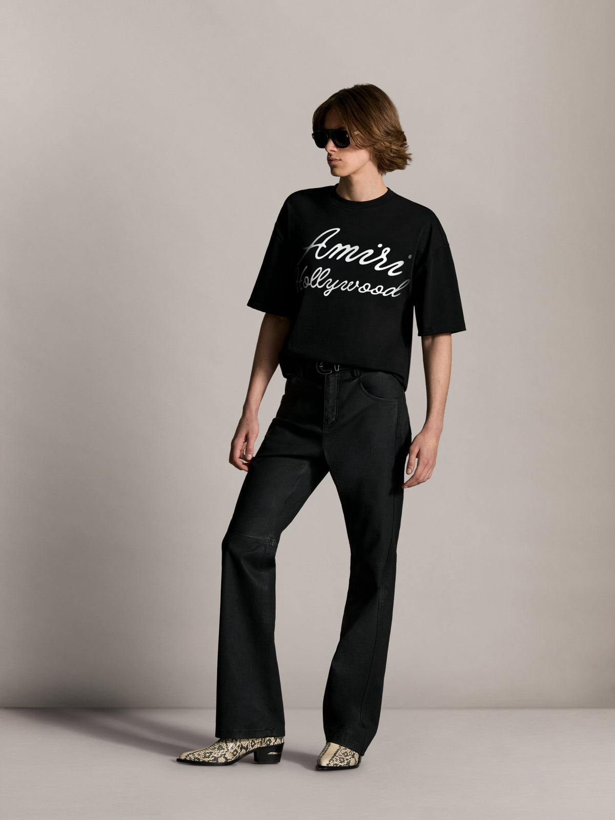 AMIRI HOLLYWOOD OVERSIZED TEE - Black view 3