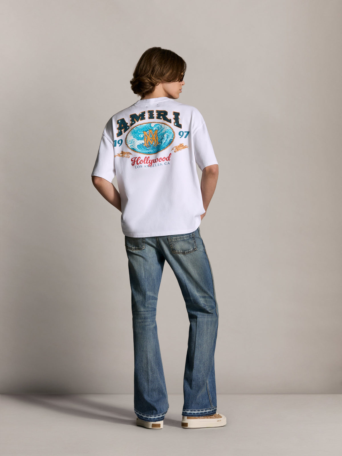 AMIRI HOLLYWOOD OVERSIZED TEE - White view 4