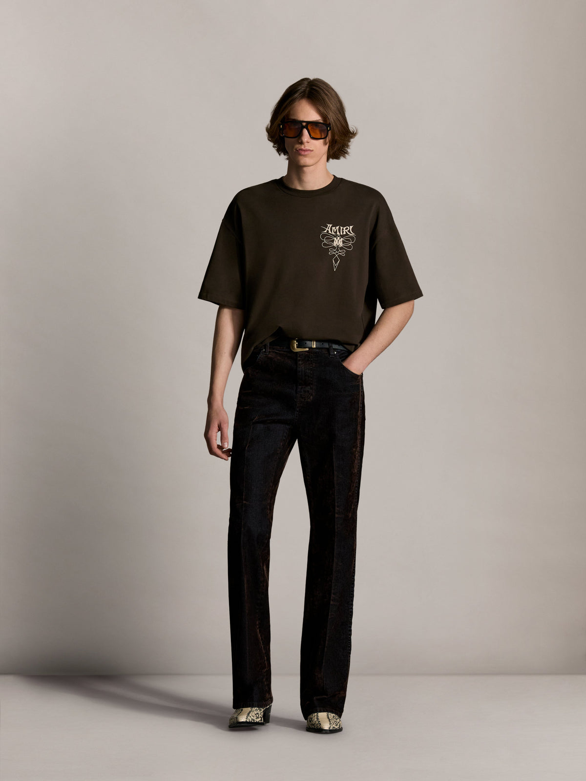 AMIRI LASSO OVERSIZED TEE - Husk view 2