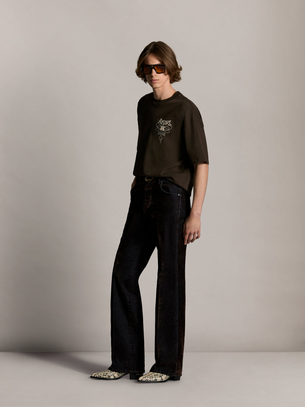 AMIRI LASSO OVERSIZED TEE - Husk view 3