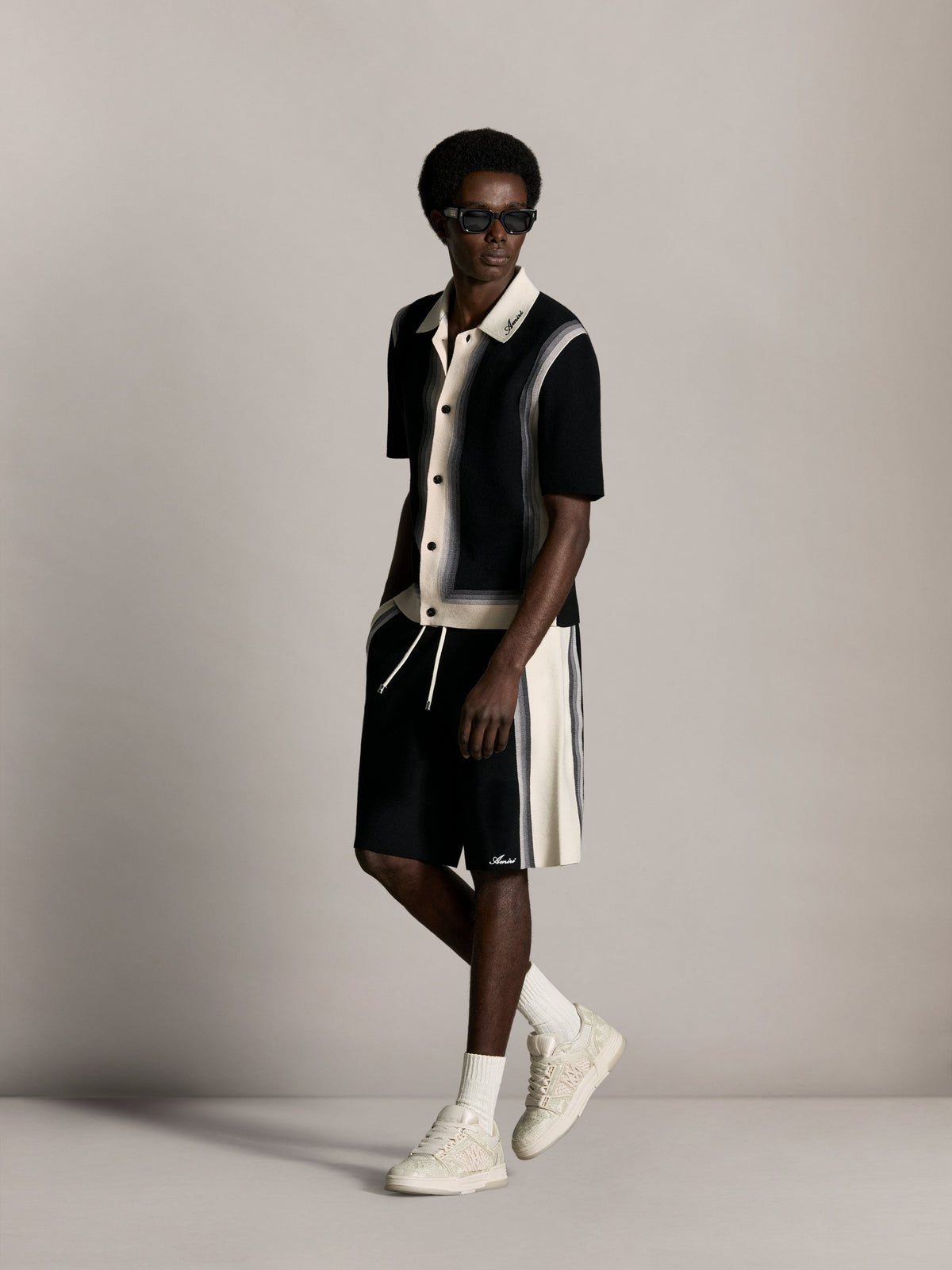 AMIRI PANELS KNIT SHIRT - Black view 4