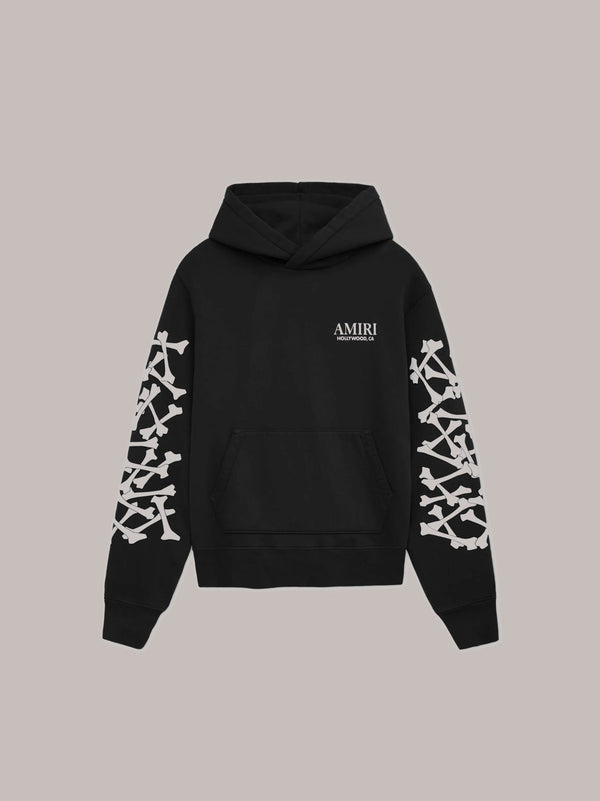 BONES STACKED HOODIE - Black