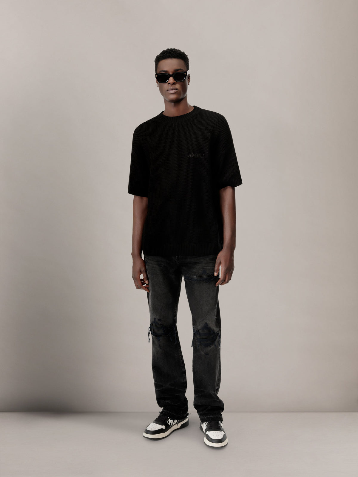 LEATHER STRAIGHT MX1 JEAN - Vintage Black view 3