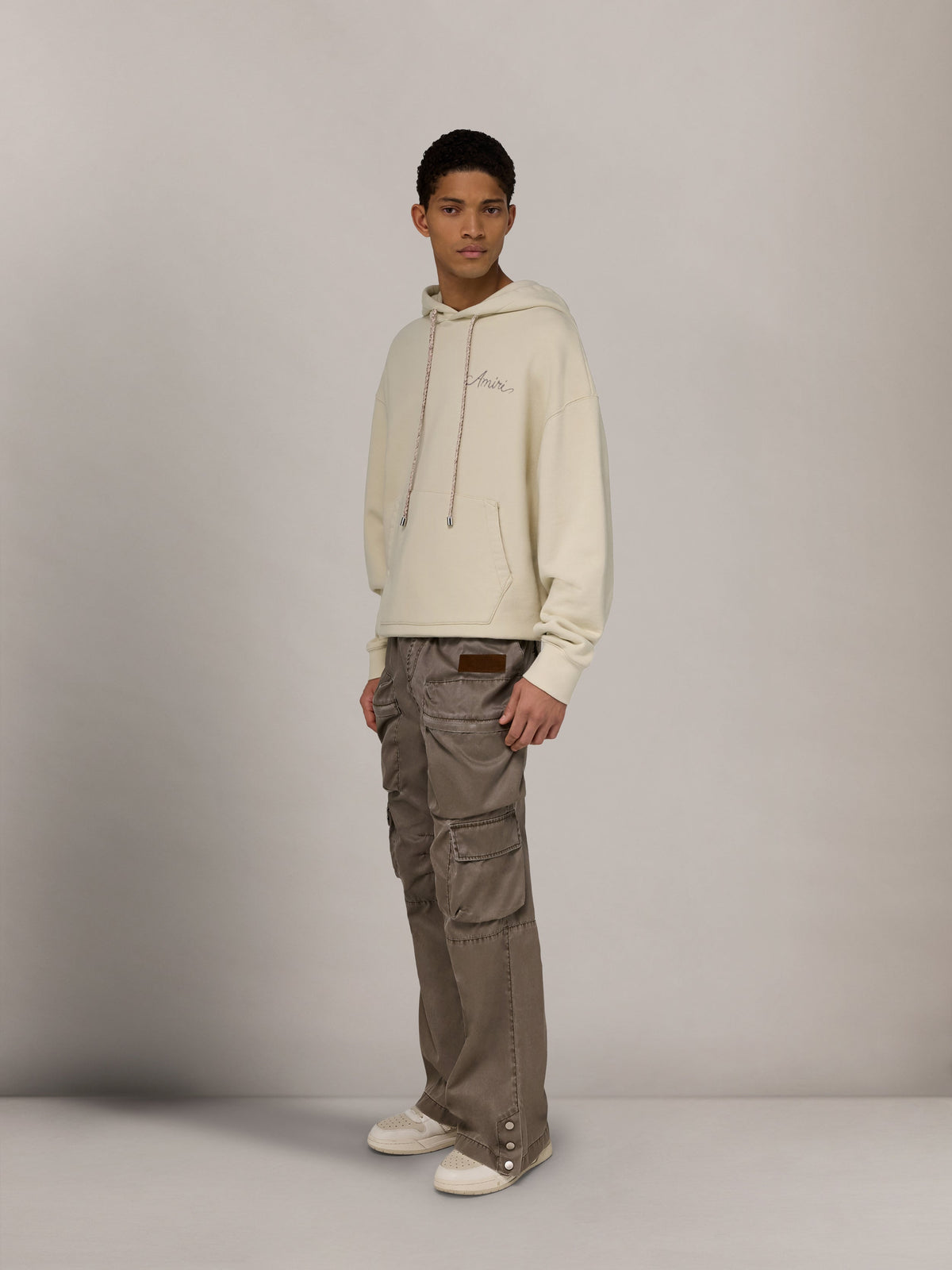 MA QUAD CHECKERBOARD HOODIE - Alabaster view 3