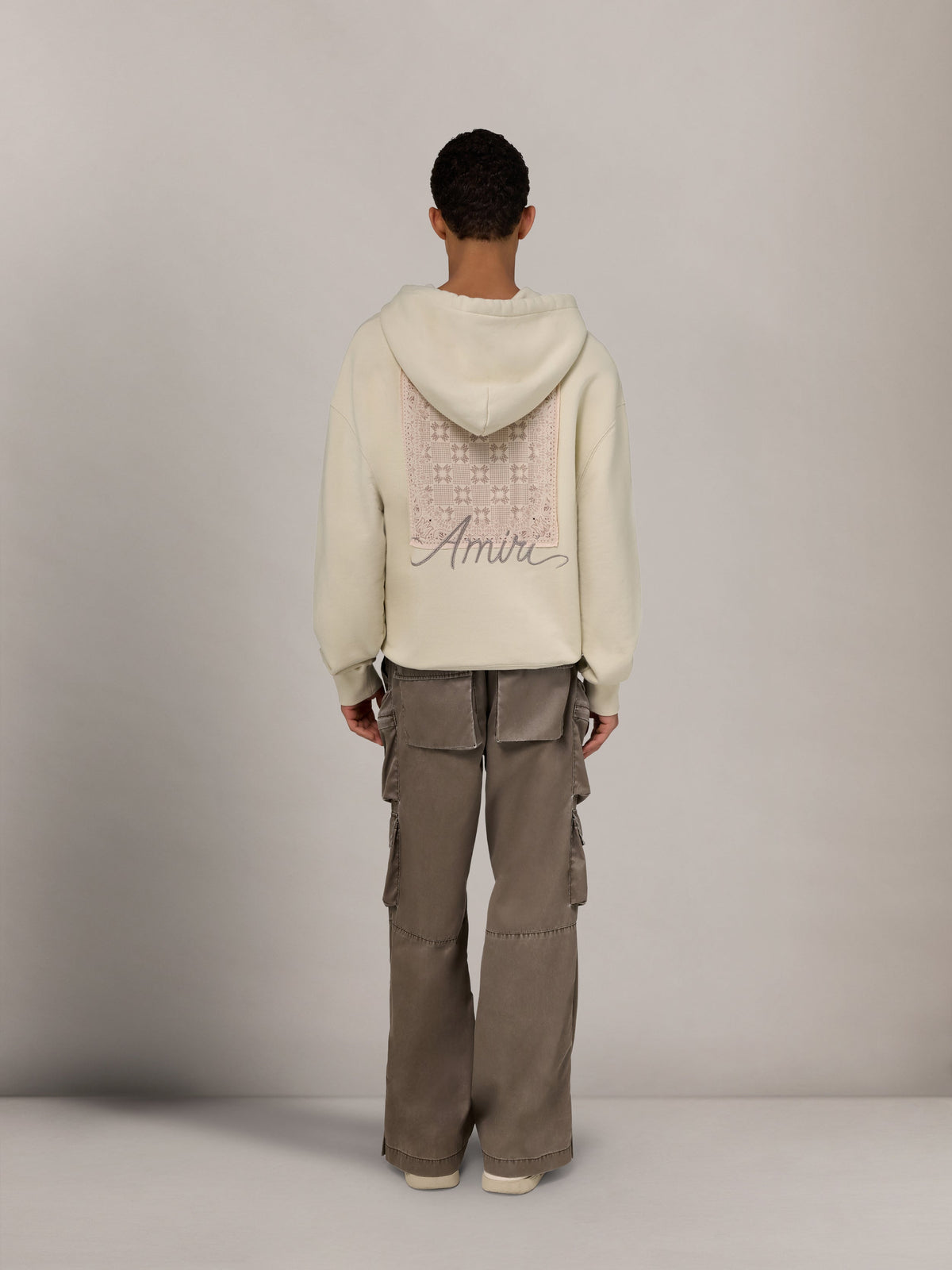MA QUAD CHECKERBOARD HOODIE - Alabaster view 4