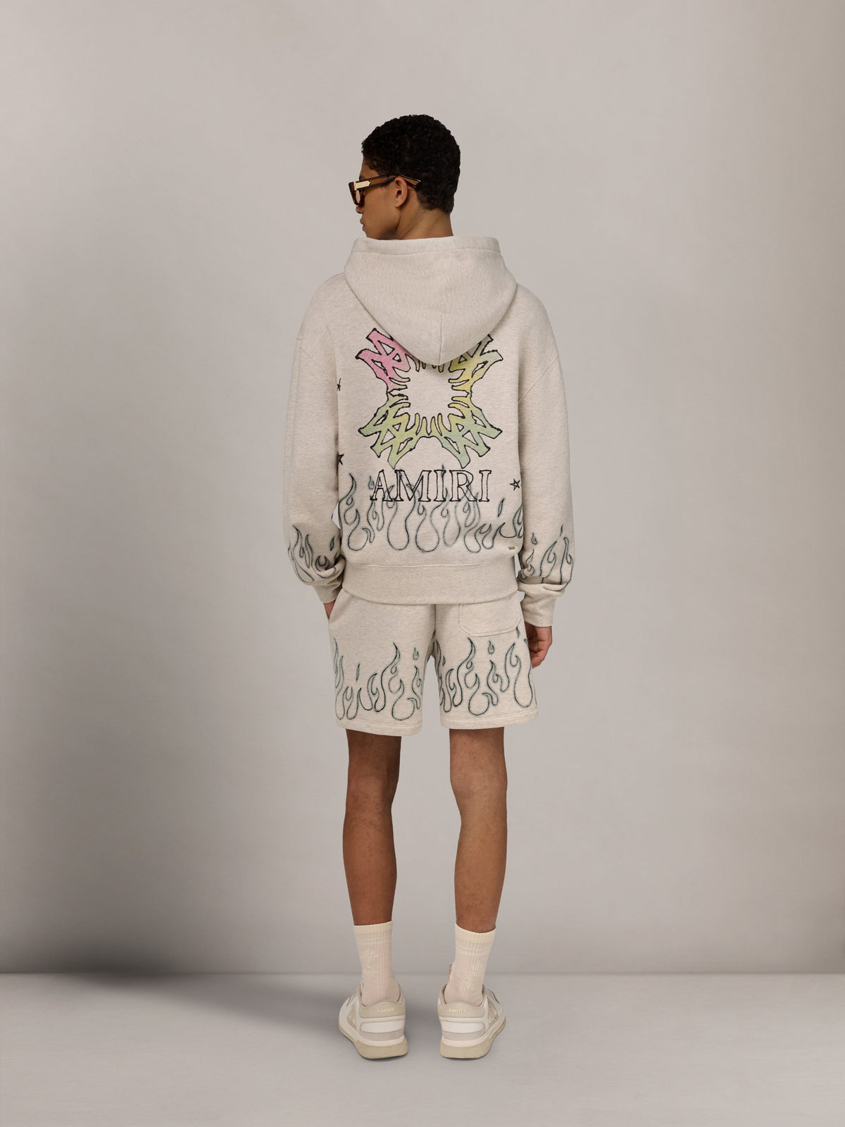 MA QUAD FLAMES OVERSIZED HOODIE - Ivory view 4