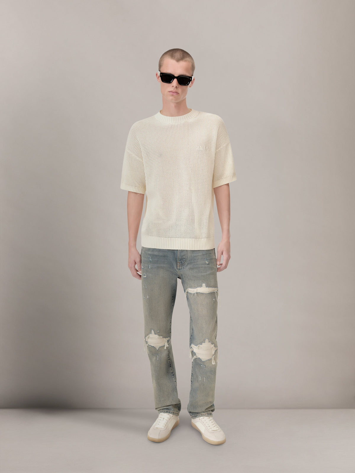 SUEDE STRAIGHT MX1 JEAN - Antique Indigo view 2