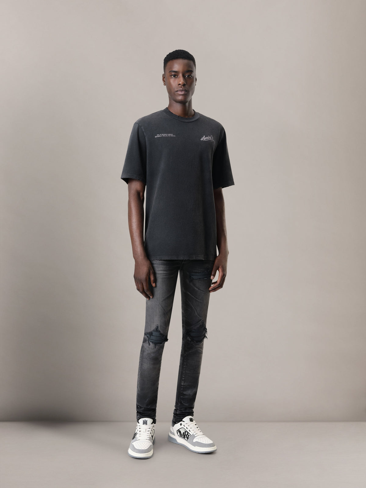 WAXED TONAL MX1 JEAN - Waxed Faded Black view 2