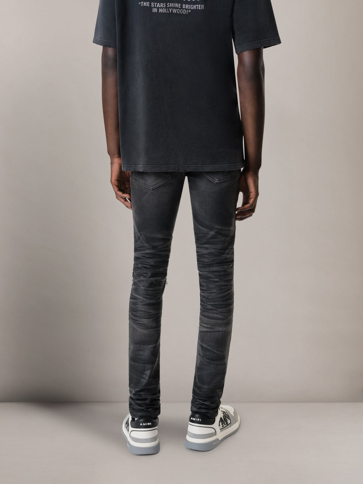 WAXED TONAL MX1 JEAN - Waxed Faded Black view 4